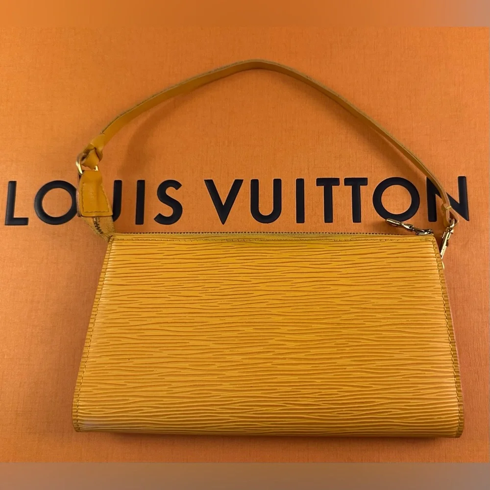 Louis Vuitton Pochette Yellow Epi Leather